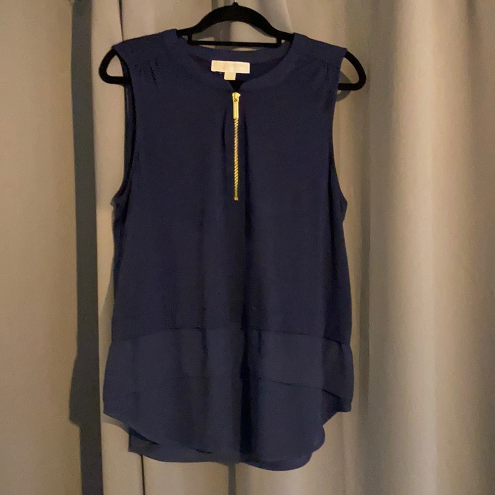 Michael Kors Navy Sleeveless Shirt